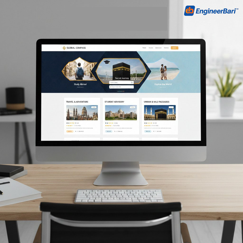All-in-One Travel, Student & Umrah/Hajj Consultancy Website | Laravel & PHP