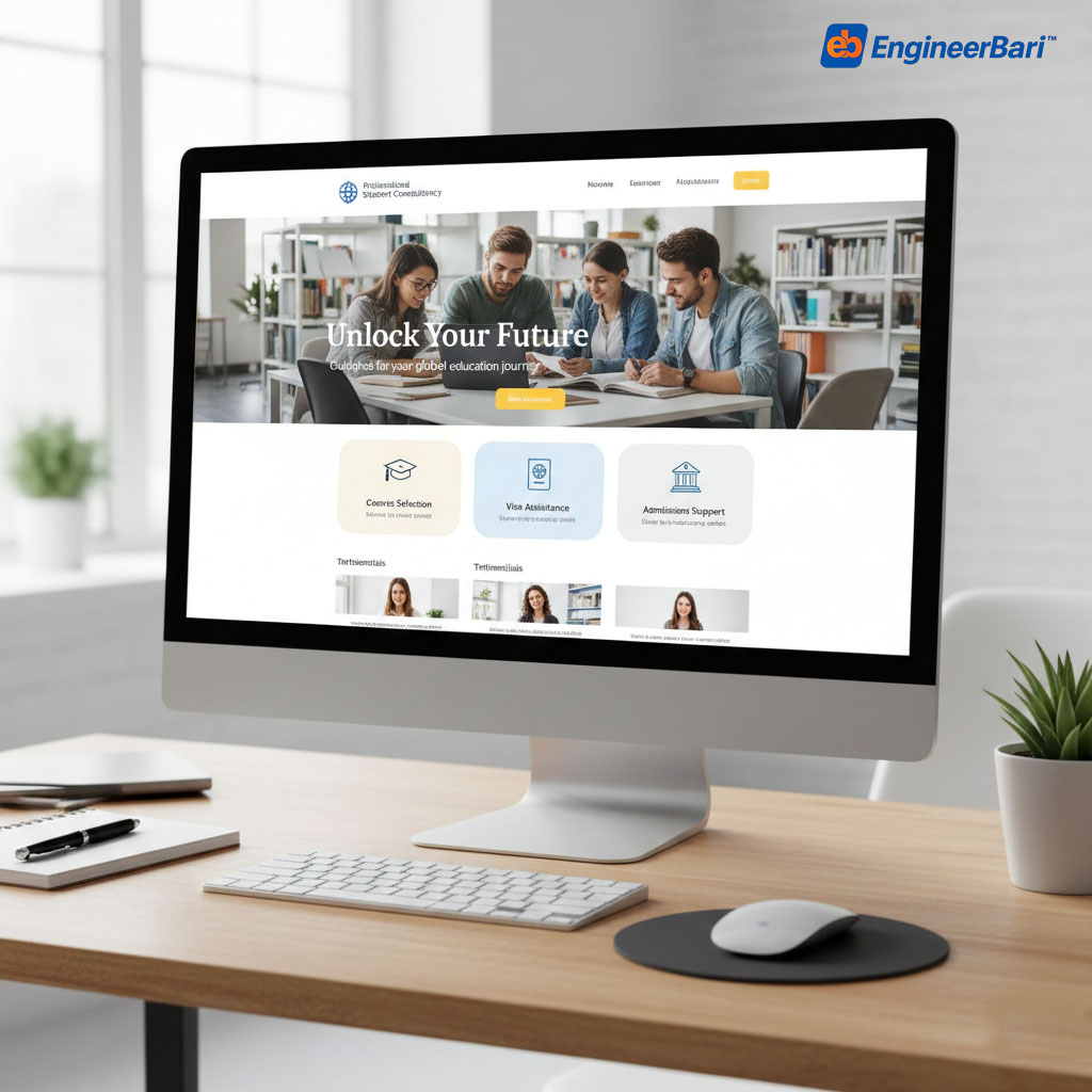 Professional Student Consultancy Website | Laravel & PHP